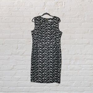 Calvin Klein A-Line Dress - Black and White